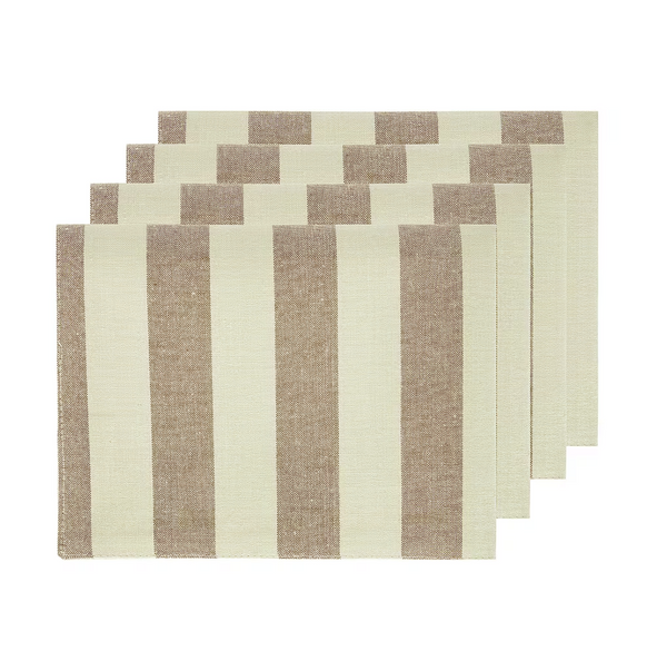 Essential Striped Set Of 4 Placemats